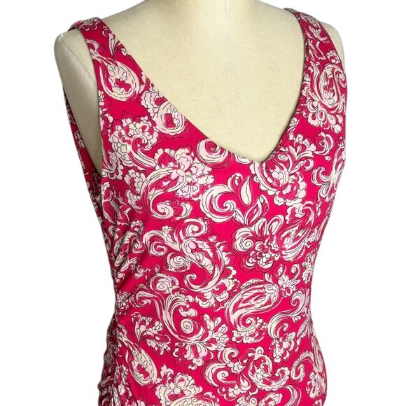 BCBGMaxAzria Dresses & Skirts - BCBGMaxAzria Womens Size M Pink Cream Floral Paisley Knee Length